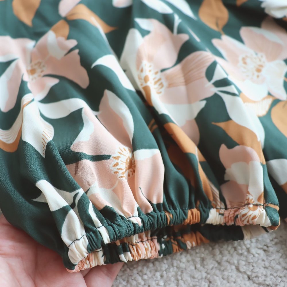 SOLD GAL MEETS GLAM Midi Floral Dress Green sz 10 - Picture 9 of 16